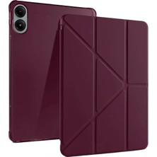 Sylar Redmi Pad Pro 12.1 Kılıf Kalemlikli Mars Tablet Kılıfı - Mürdüm