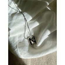 Faseb N Balon Çelik Harf Kolye