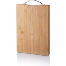 Kocadal Metal Tutacaklı Lüx Bambu Kesme Tahtası 30CM X20CMX1.8CM