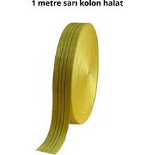 Asil Çelik Spanzet HALATI 50 Mm, 85 G, Polyester, Sarı(1 metre sarı polyester)