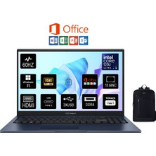 Asus Vivobook 15 X1504VA-BQ4101 Intel Core 5 120U 8gb 1tb SSD Windows 11 Pro 15.6" Taşınabilir Bilgisayar + Boz Çanta