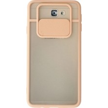 Sylar Samsung Galaxy J7 Prime Kılıf Palm Buzlu Kamera Sürgülü Silikon - Pembe
