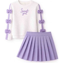 Xjoy Kids Kız Çocuk Nakışlı Etekli Takım