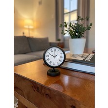 Özfırat Pvc Yapı Noble Black 25 x 20 cm Metal Modern Masa Saati