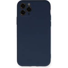 Sylar iPhone 11 Pro Kılıf Nano Içi Kadife Silikon - Lacivert