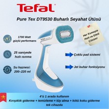 Tefal DT9530 Pure Tex 4 In 1 Kırışıklık Giderici 1700 Watt Buharlı Düzleştirici Ütü