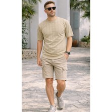 Mastiff Erkek Bisiklet Yaka Kısa Kollu Şerit Detaylı Triko T-Shirt