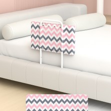 Miralay Yeni Nesil Yatak Bariyeri 50 x 40 Pembe Zikzak Tekli
