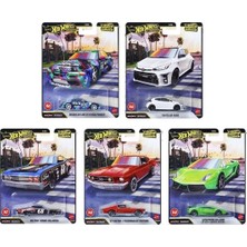 Hot Wheels Premium Boulevard 5 Araç Set Nissan Skyline R32 Toyota gr Yaris Lamborghini
