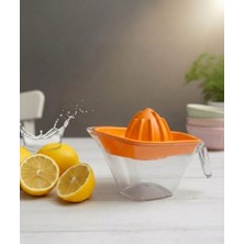 Veyla Style Plastik Hazneli Limonluk Limon ve Narenciye Sıkacağı 250 ml Turuncu Kapak