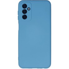 Sylar Samsung Galaxy M23 Kılıf Nano Içi Kadife Silikon - Mavi