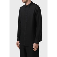 Armani Exchange % 100 Keten Normal Kalıp Klasik Yaka Gömlek Erkek Gömlek XM001221 AF14619 UC001