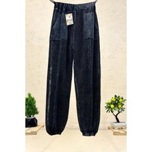Sahnemoda Astarlı Fileli Paça Lastilki Organik Pantolon