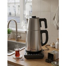 Aura Çaymatik Iq Konuşan Çay Makinesi Yeni Nesil Inox Akıllı Çaycı