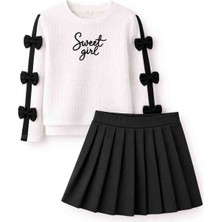 Xjoy Kids Kız Çocuk Nakışlı Etekli Takım