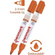 Artlantis Turuncu Yazı Tahta Kalemi 2 Adet Doldurulabilir Tahta Kalemi Okul Sınıf Öğretmen Beyaz Yazı Tahtası Kalemi Canlı Renk
