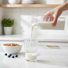 royalgross 1000 ml Şeffaf Süt Kutusu Tasarımlı Akrilik Matara - Süt, Meyve Suyu ve Kahve Şişesi