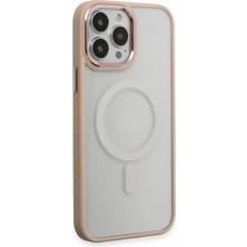 Sylar iPhone 15 Pro Max Kılıf Room Magneticsafe Silikon - Pudra