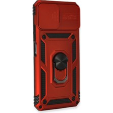 Sylar Mi 11 Lite Kılıf Pars Lens Yüzüklü Silikon - Kırmızı