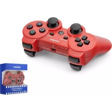 Hadron Nodar ND600B Playstation 3 Uyumlu Kablosuz Titreşimli Gamepad - Kırmızı