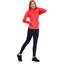 Ferobi Kadın Fermuarlı Likralı Diz Yapmayan Dalgıç Mercan Eşofman Takımı