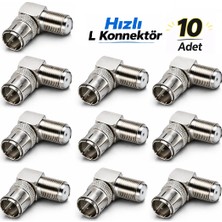 Anktek 10 Adet Hızlı L Tipi Konnektör Quick Adaptör Fiş, Dişi / Erkek, Hızlı Tak Çıkar