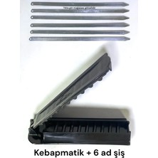 Nurgaz Kebapmatik Hızlı Adana Urfa Kebap Kalıbı Aparatı Pratik Kebap Matik + 6ad şiş