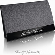 MELL & SWIPE Kişiye Özel Isim Yazılı Metal Deri Kartvizitlik Lüks Kartlık Ofis Hediyesi