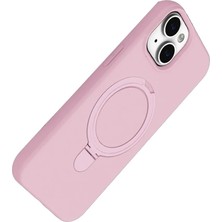 Sylar iPhone 15 Plus Regal Magsafe Standlı Kapak - Açık Pembe