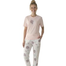Royam Donwear Kadın %100 Pamuk Yazlık Kısa Kollu Pijama Takımı