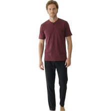 Royam Donwear Erkek %100 Pamuk Penye Yazlık Kısa Kollu Pijama Takımı 26050643