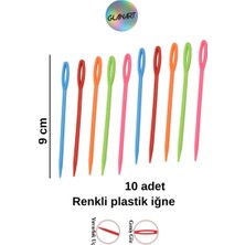 Glanart 10 Adet Plastik Iğne 9 Cm, Örgü Iğnesi