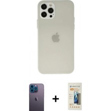 İlk El Grup Ieg™ iPhone 12 Pro Kılıf Atlas Minimal Prime - Siyah 6d Mat Seramik Hayalet Nano Ekran Koruyucu + Mavi Neon Fosforlu Kamera Lens