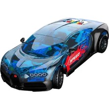 Gray Line Gry JK8808 Mekanik Bugatti Model Araba 798 Parça Block Oyuncak Nel1