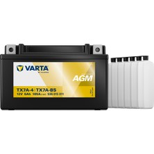 Varta Powersports Agm TX7A-BS (12V 6AH) Motosiklet Aküsü Yeni Seri (Gold) Bb Energy Ev