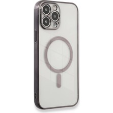 Sylar iPhone 13 Pro Max Kılıf Magneticsafe Lazer Silikon - Siyah