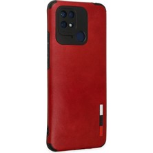 Sylar Redmi 10C Kılıf Loop Deri Silikon - Kırmızı