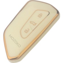 MOZOKO Cupra Formentor Lüks Anahtar Koruma Kılıfı Gold Şeffaf Sert Koruyucu Kapak