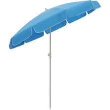 Ods Turkuaz Plaj Şemsiyesi 200 cm 10 Telli Yuvarlak Şemsiye Dayanıklı Polyester Malzeme