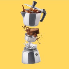 PremiumPort 6 Kişilik Espresso ve Filtre Kahve Makinesi, Pratik ve Şık Tasarım