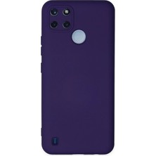 Sylar Realme C25Y Kılıf Nano Içi Kadife Silikon - Mor