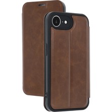 Sylar iPhone 16E Kılıf Flip Cover - Taba