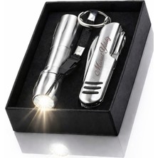 Mell & Swipe Kişiye Özel Isim Baskılı Çok Amaçlı Çakı Fenerli Multitool – 12 Fonksiyonlu Isviçre Tipi Kamp Çakısı