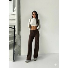 Beei Fit Comfort Bej Salaş Pantolon Kahve