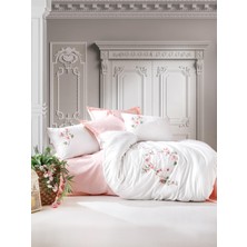 Beei 3D Nakışlı Çift Kişilik Saten Nev Takımı Luna Pudra