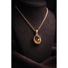 İyyaKe Kadın Bakır Kolye Doğal Renk Değiştiren Zultanit Taşlı Minimal Model Kolye