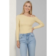 Beei Tek Omuz Ipli Bluz Sarı