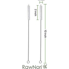 Rawnori 2 Içme Saman Temizleme Fırçası Uzun - Paslanmaz Çelik Içecek Pipetleri Için Kıl Temizleyici Cam Yıkama Için Ağır Hizmet Fırçaları Silikon Metal Pipetler Çaydanlık Bacalı Mini Mikro Şişe