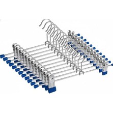 5’li Metal Pantolon ve Etek Askısı – 360° Dönebilen Kancalı, Ayarlanabilir Çoklu Askı, Dolap Içi Yer Tasarruflu Elbise Askısı, Pantolon, Etek, Şal, Çorap Düzenleyici Set (40 Cm)