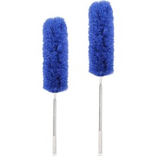240 cm Teleskopik Uzatılabilir Mikrofiber Yumuşak Başlıklı Toz Alma Fırçası, Püskülü Bükülebilir Dip Köşe Başlık, Boşluk Temizleme ve Almak Için Uzayabilir Fırça